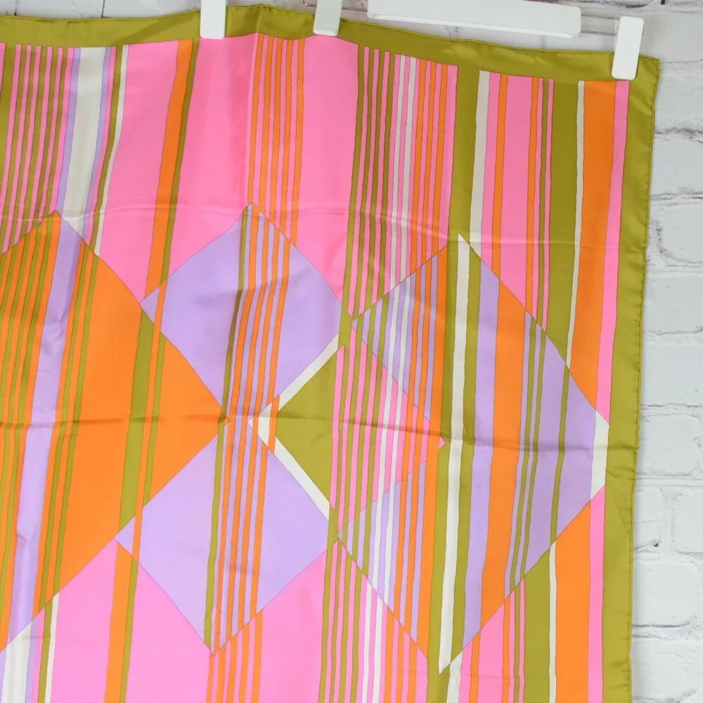VTG DIOR Geometric Silk Twill Scarf